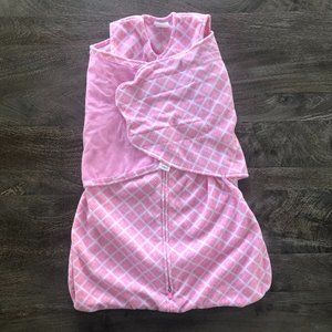 HALO SleepSack Swaddle Micro Fleece Pink 3-6 months EUC